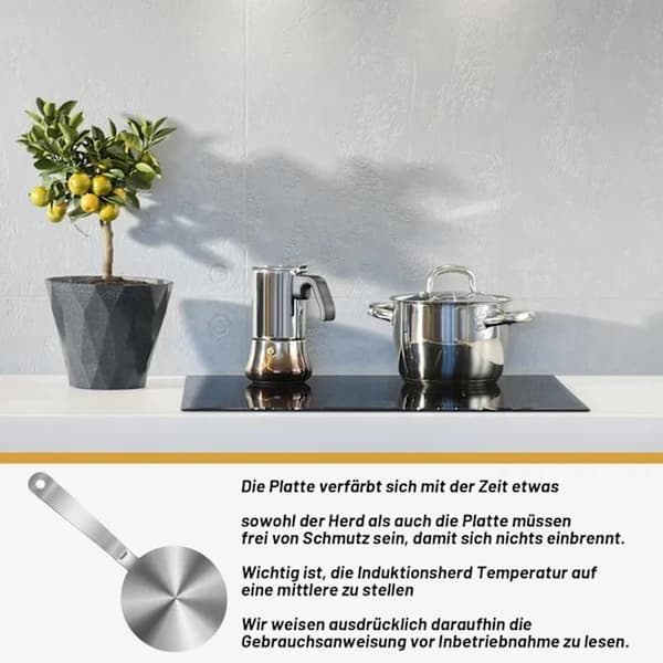 Induktionsadapter 13 cm, induktionsplade til mokkakander og stegepander på induktionskogeplader[XJ]