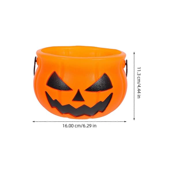 Halloween-godteribøtte til dekorasjon, 5 stk. oransje gresskar-godteribøtter