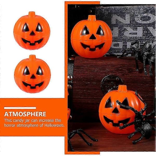 Halloween slikglas 20 stk. græskar-slikbeholder til fest 7X6.5CM Orange