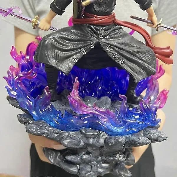 40 cm One Piece Zoro Animefigur Wano Onigashima 9 Sværd Stil Actionfigur PVC Statue Model Samlerobjekt Dekoration Legetøjsgave B With Box 14CM