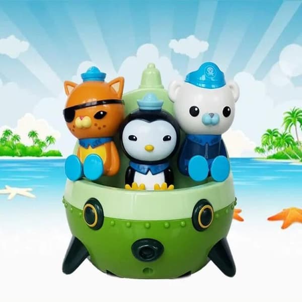 Octonauts Trekkbil Modell Barnacles Kwazii Peso Anime Actionfigur Leke