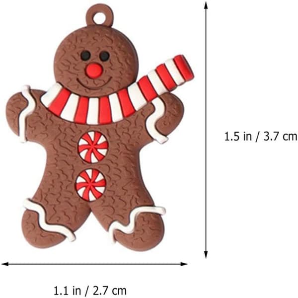 24 stk julehengende pepperkakemann-ornamenter