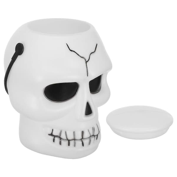 Halloween-godishink med dödskalledesign för godisförvaring