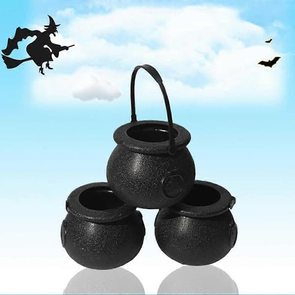 Halloween slikholder heksehink til festbrug 6 stk. sort