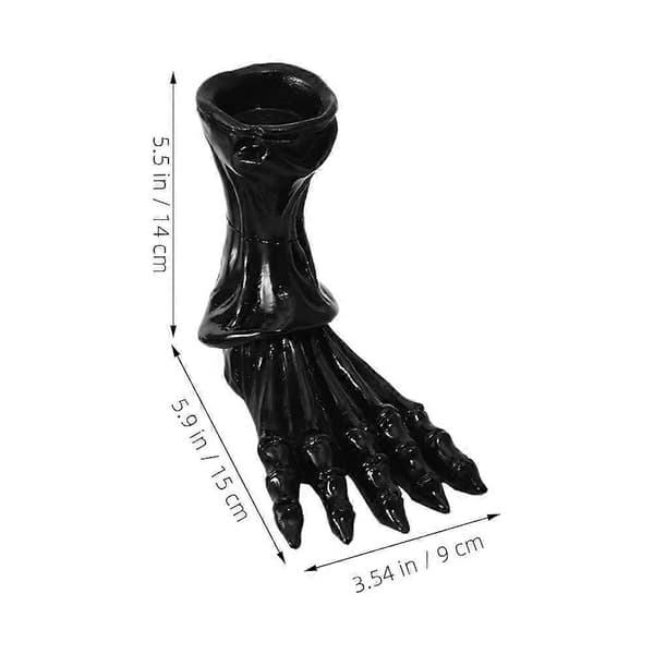 Halloween-ljusstake med skelettfot, perfekt för vänner, 1 set