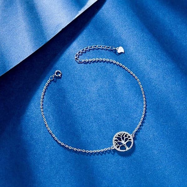 Livets träd Damfotlänk 925 Sterlingsilver