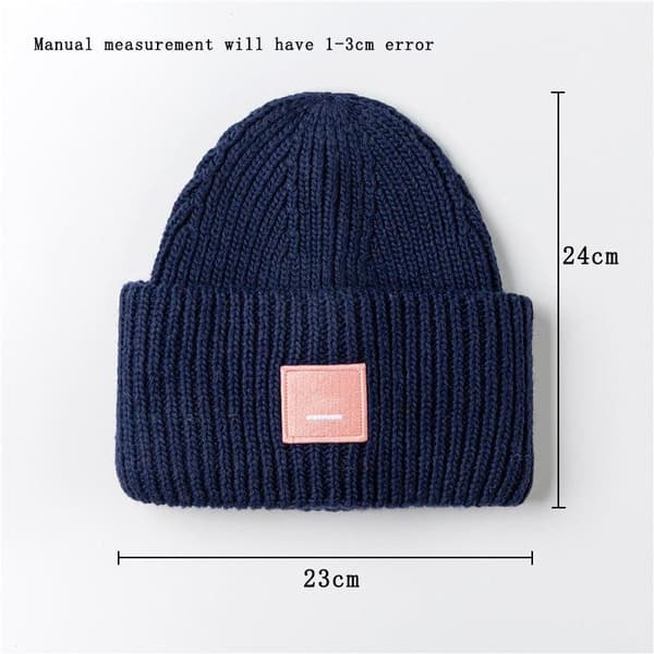 Ny enkel hue damehat vinter kold og varm uldhat Goros AC hat til kvinder Navy2