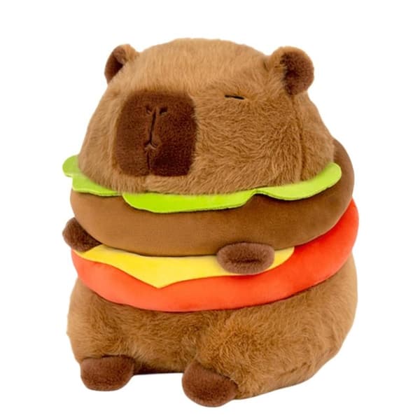 Realistisk Capybara Burger Plyslegetøj