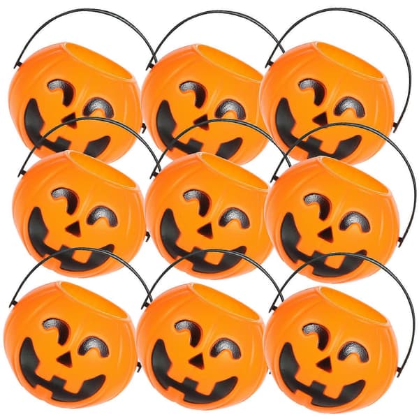 Halloween-pumpahink för godisförvaring 12 st plastbehållare för godis