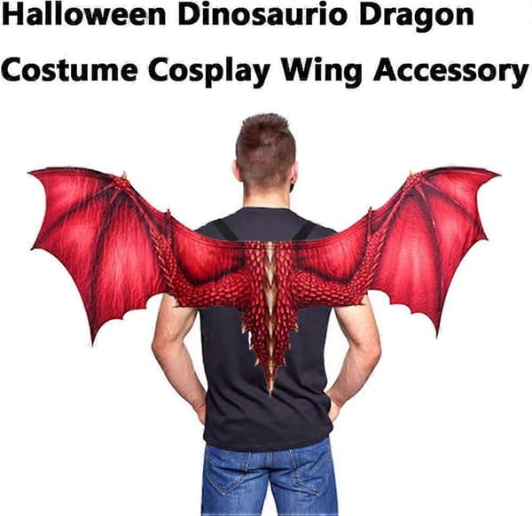 Halloween kostume vinger rød dinosaur cosplay tilbehør med elastikstropper til voksne festbilleder