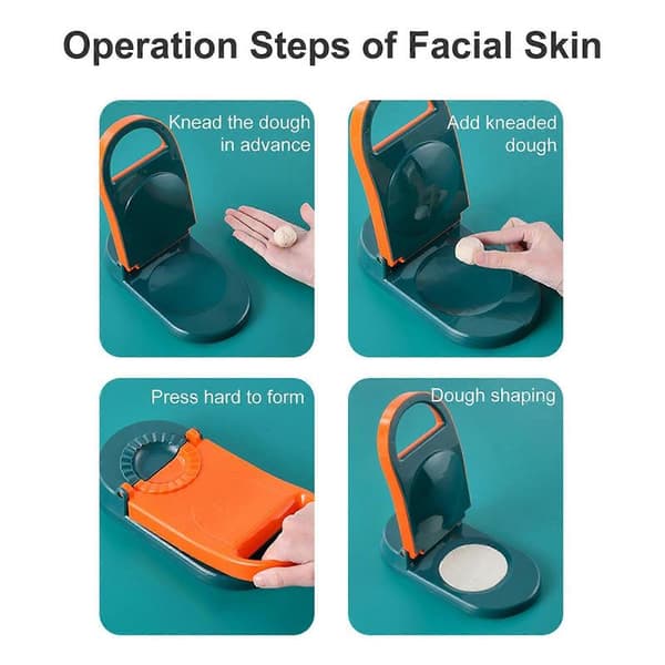 Dumpling Skin Chapati Maker Press Mold Håndtak Deigpresser Wrapper Form Kake Orange