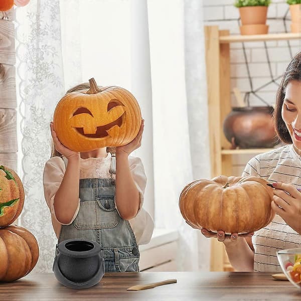 Halloween slikspande slikbeholder til 20 stk. sort plast
