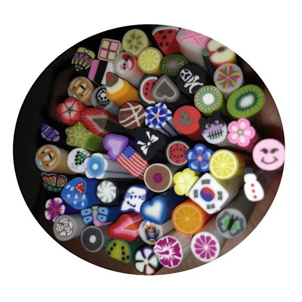 paketmix med nagelstickers bling fimo kit