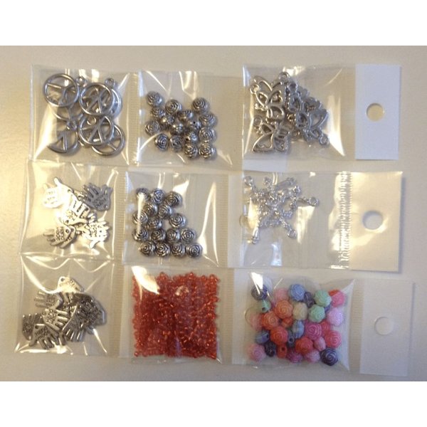 storpack 50 påsar mix pärlor till loppis