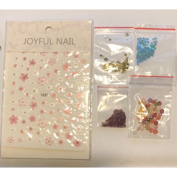 kit nagelstickers olika dekorationer nagelparty