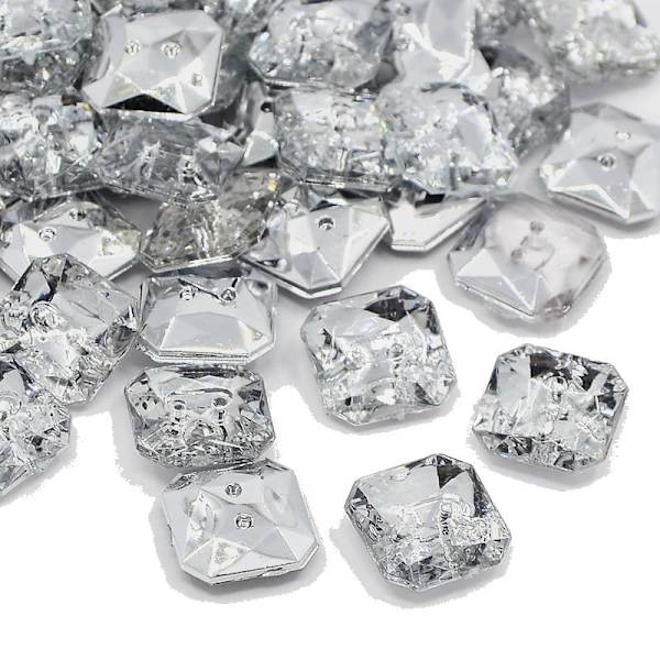 clear resin knappar crystal 45 st