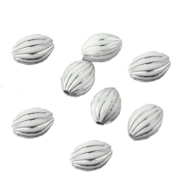 80 st akryl ovala pärlor vita