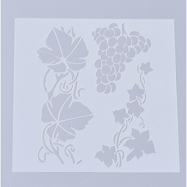 stencil Schablon stencil vindruvor vinblad