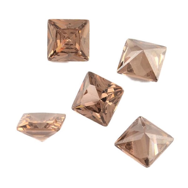 6x6 mm cubic zirkonia 45 stenar latte