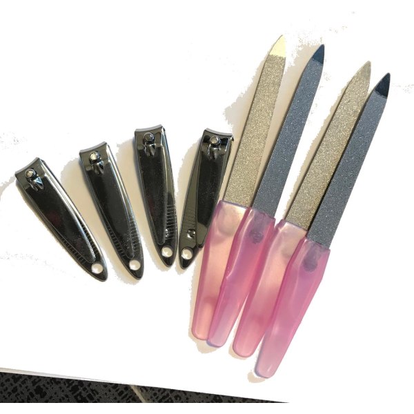 8 st nagelverktyg manikyr pedikyr rosa