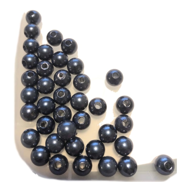 80 super blå akryl pärlor 8 mm