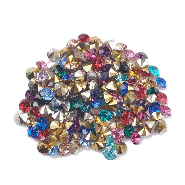 200 st resin strasstenar diamanter 7 mm stora
