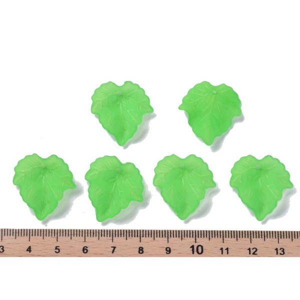 akryl löf blad pärlor 45 st grön