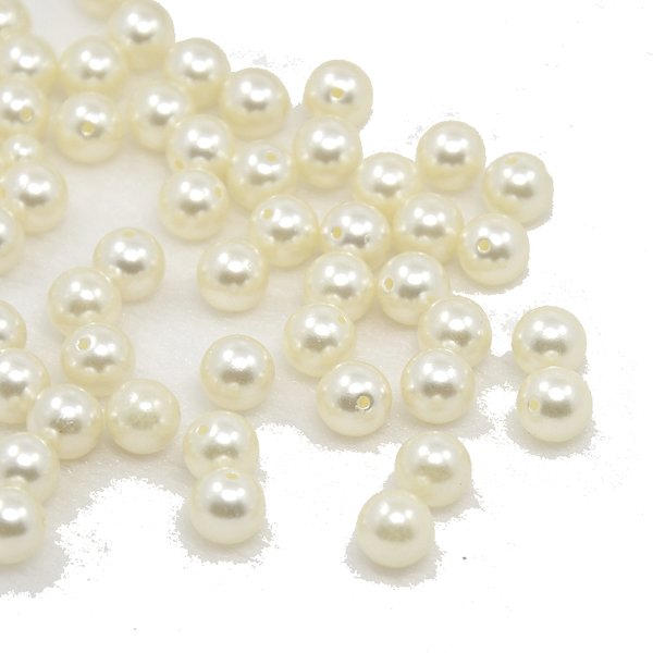 100 ängelhuvud pärlor 6 mm ivory