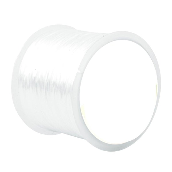 40 meter elastisk smyckestråd 0,8 mm rulle vit