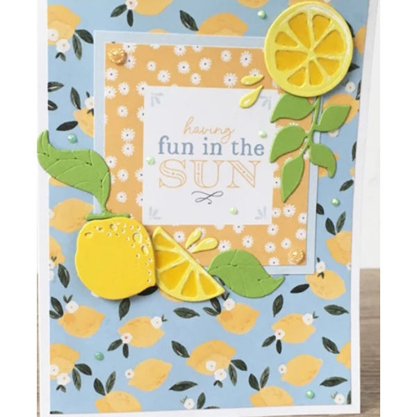 dies metall scrapbooking set citron citronblad