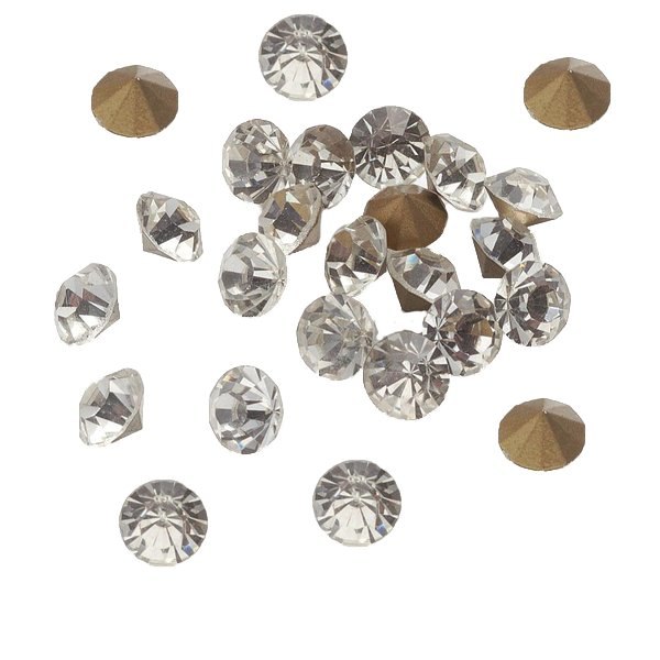 500 glas rhinestones 2,0 mm diamantform