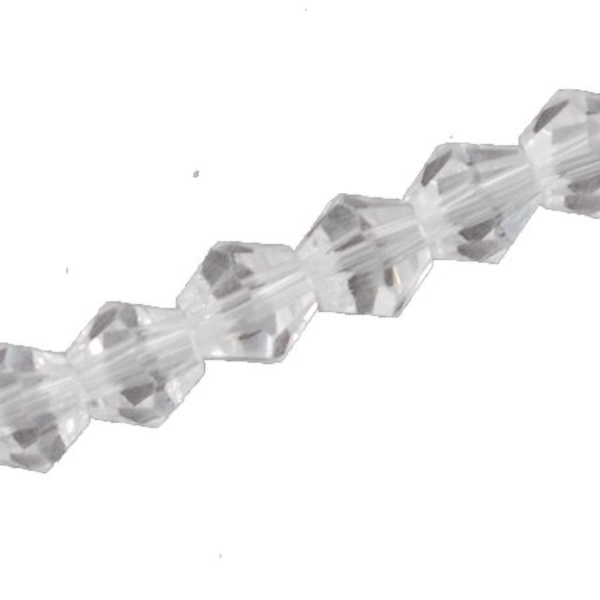 2 strängar med bicone 4x4 mm ab color glans