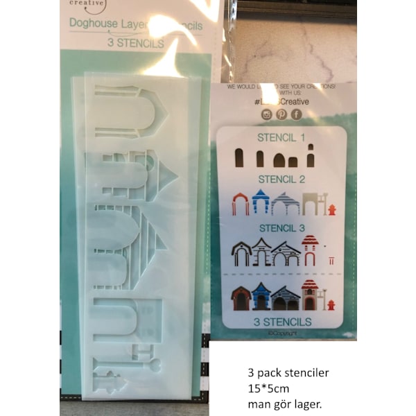 stenciler Schablon 3 pack gör lager