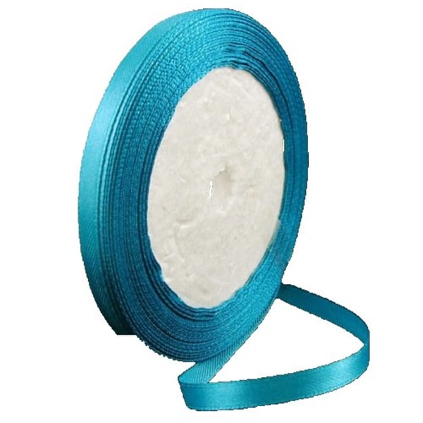 6 mm turkos sidenband 15 meter