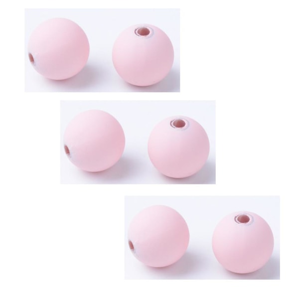 48 st rosa akryl 10 mm pärlor