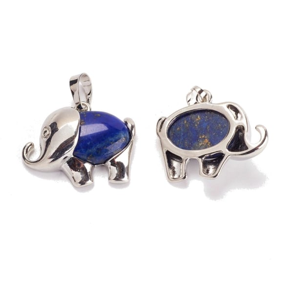 elefant hänge med BLÅ LAPIS lazuli 1 st