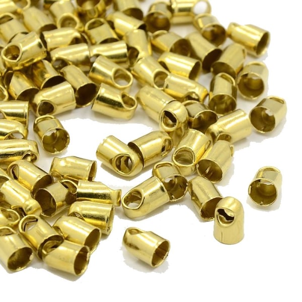 120 ändhylsor i guldfärg brass NF