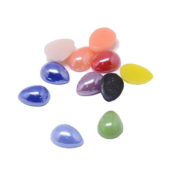 porslins cabochoner halv mandel form 48 st