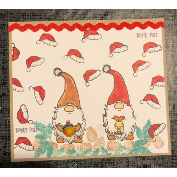 set clear stämplar tema Jul med Gnome santa