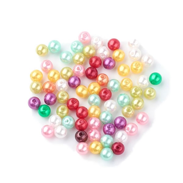 Pärlor i multifärg 80 st, 8 mm