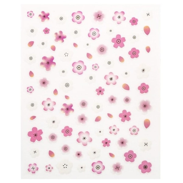 rosa nagelstickers blomma dekortejp rulle