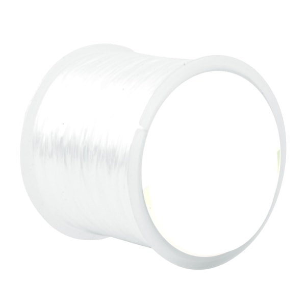vit flat elastisk smyckestråd 0,8 mm 45 meter