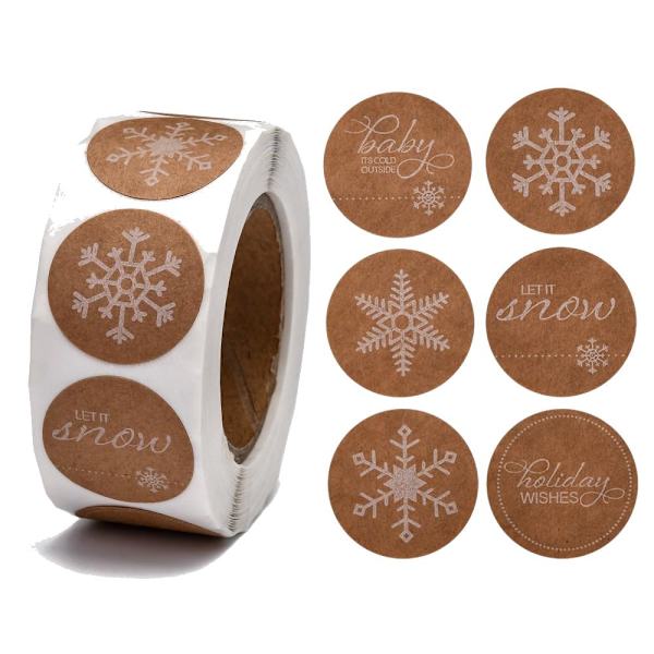 scrapbooking stickers i rulle jul vinter tema