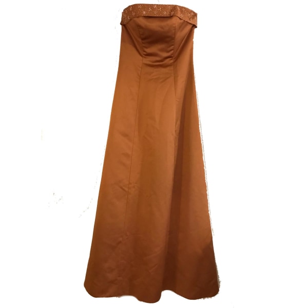 storlek 34 aftonklänning lång festklänning Nixa brun