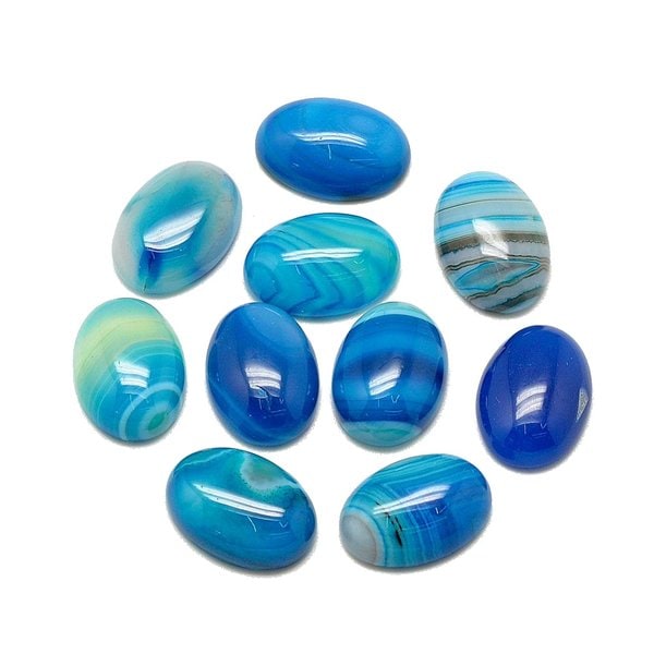 3 st ovala agate cabochoner