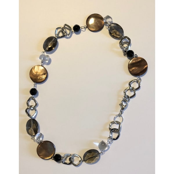 47 cm söt halsband bruna pärlor collier