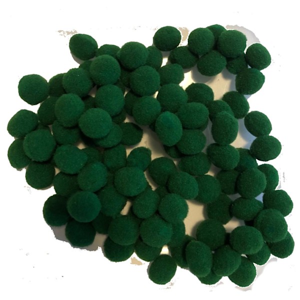 98 grön pom pom runda 10 mm