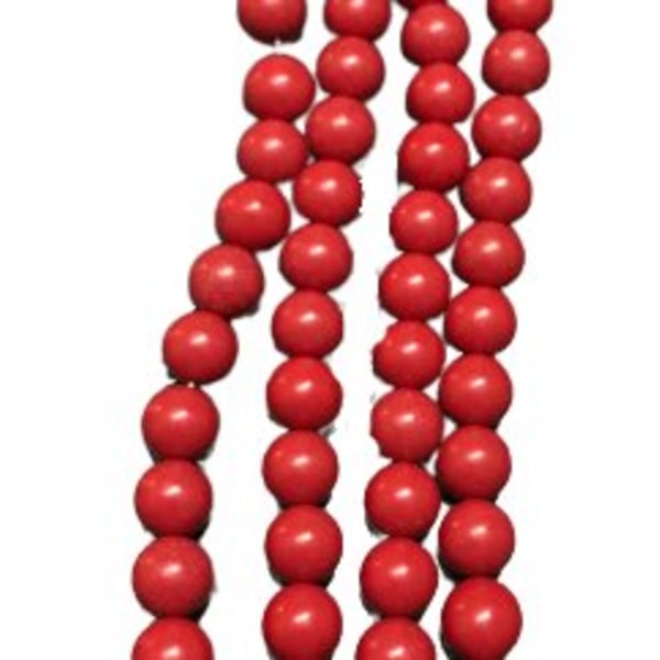 röda syntetiska howlite pärlor 160 st