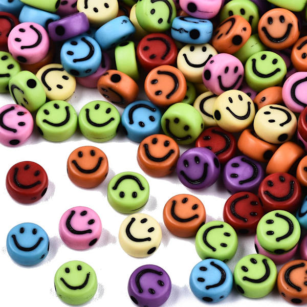 platt rund glada smiley 240 pärlor