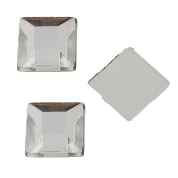 200 akryl rhinestones fyrkanter nageldekoration 2x2 mm